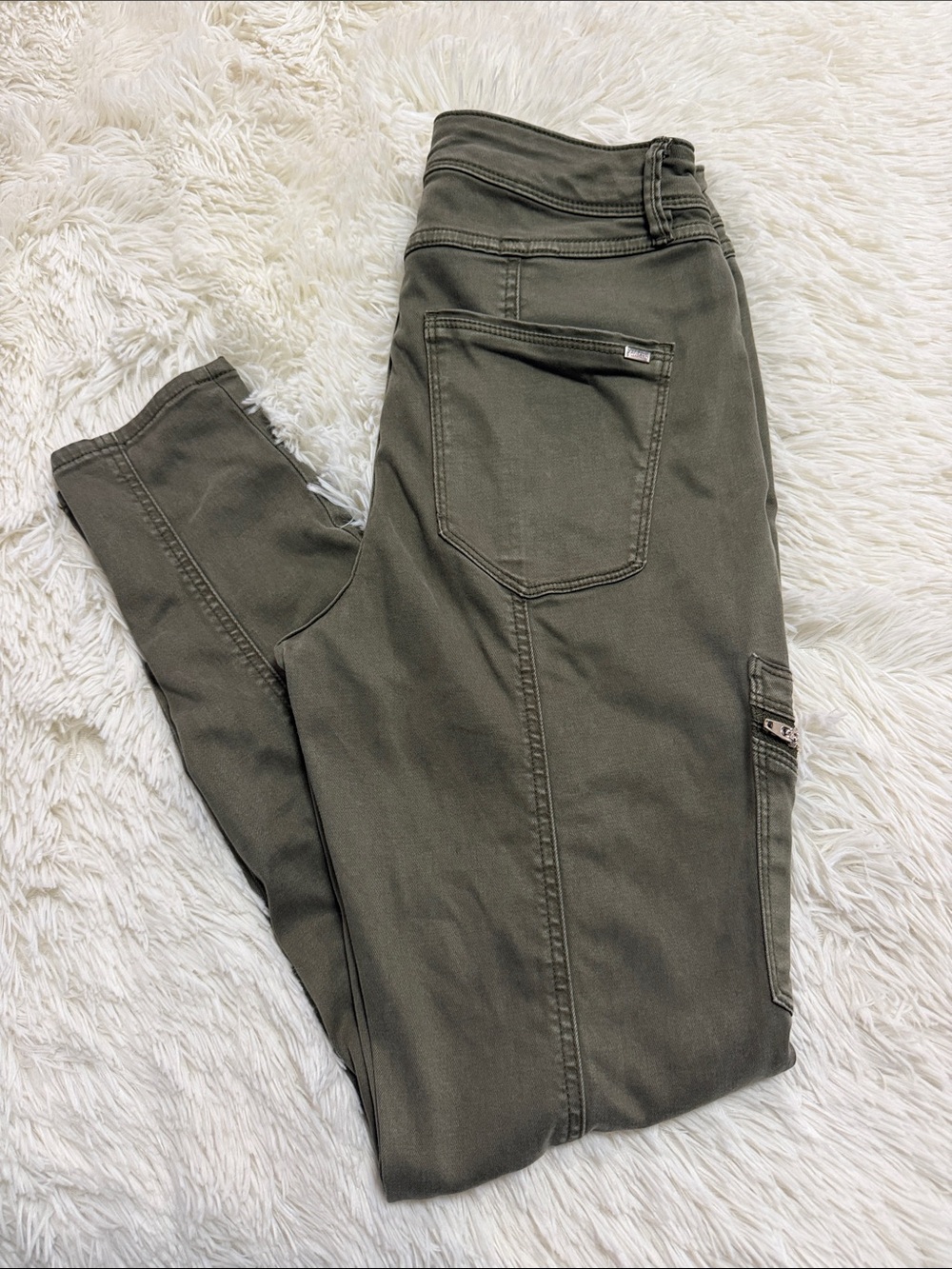 White House Black Market Olive Skinny Ankle Jeans